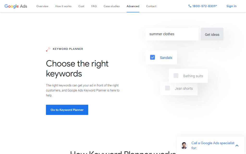 Google Ad Words Keyword Tool